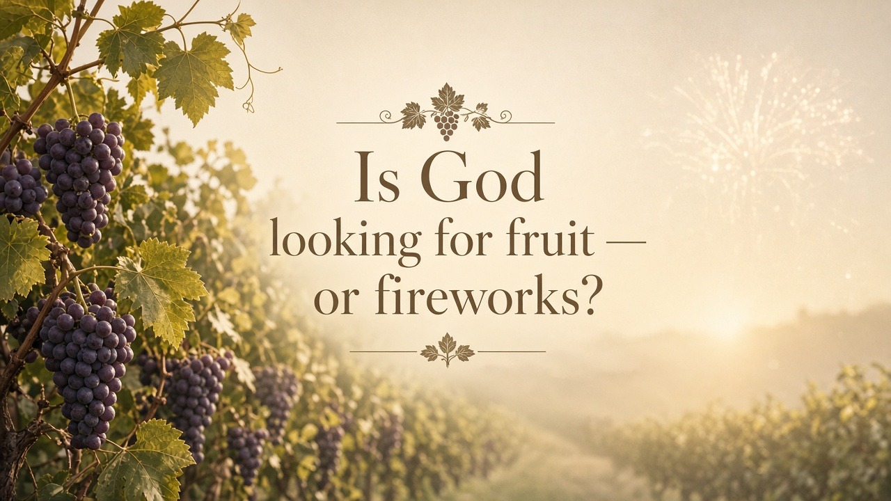 Is God looking for fruit — or fireworks?