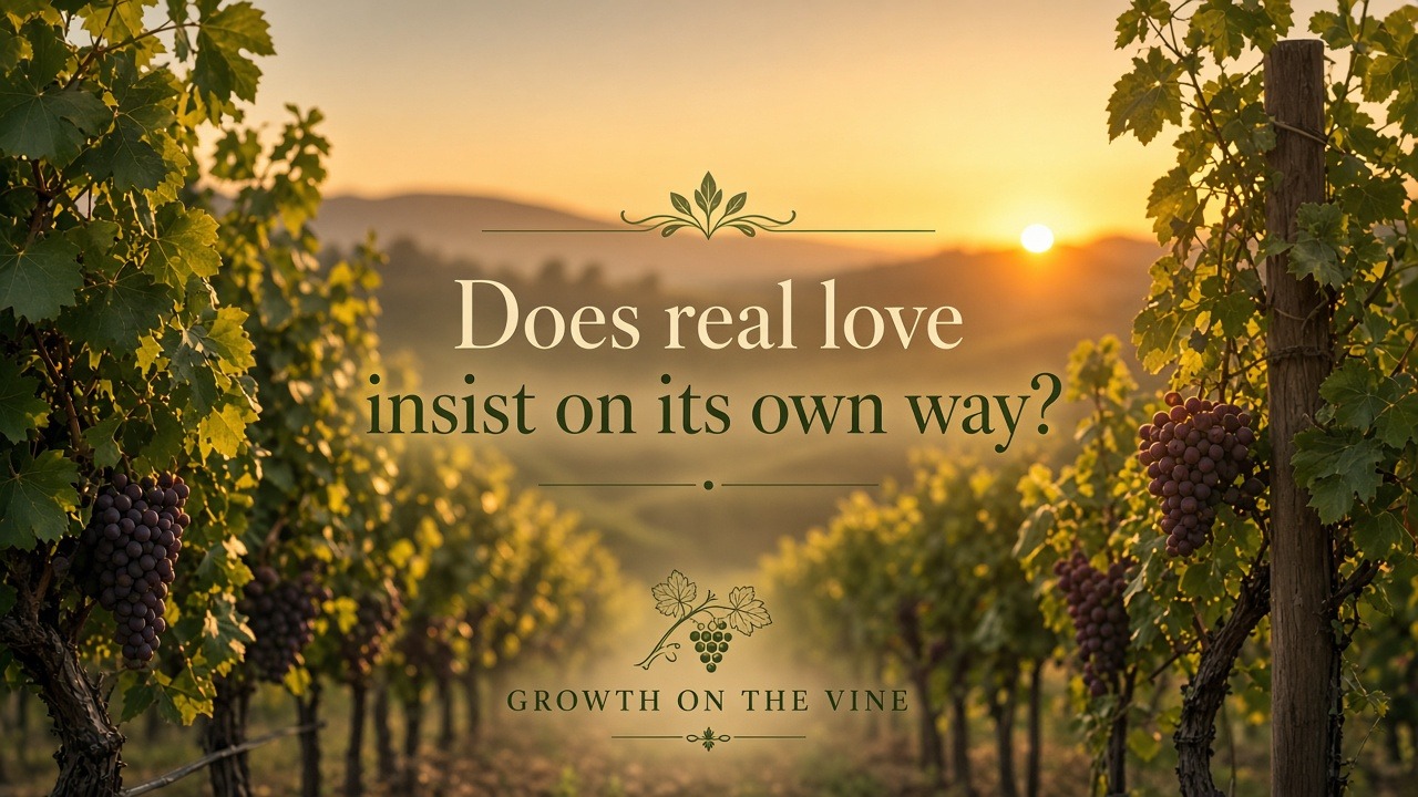 Does real love insist on its own way?