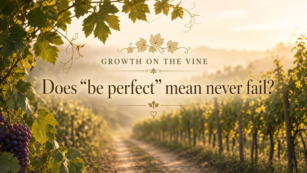 Does “be perfect” mean never fail?